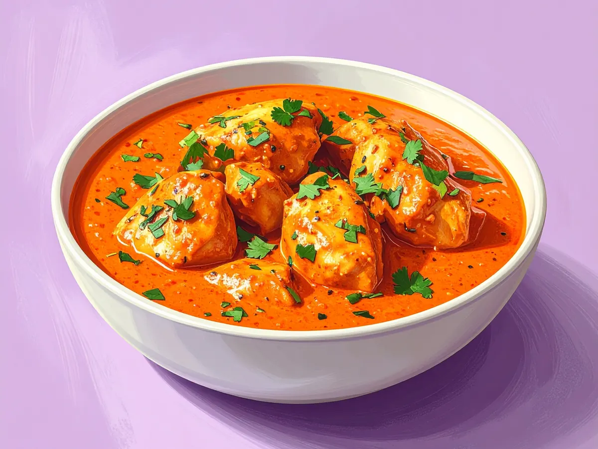 Symbolbild: Butter Chicken (Murgh Makhani, Huhn in Tomaten-Butter-Sauce)