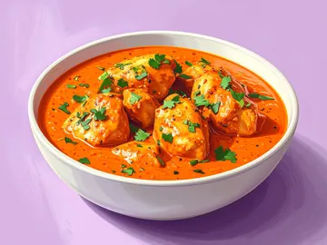 Symbolbild: Butter Chicken (Murgh Makhani, Huhn in Tomaten-Butter-Sauce)