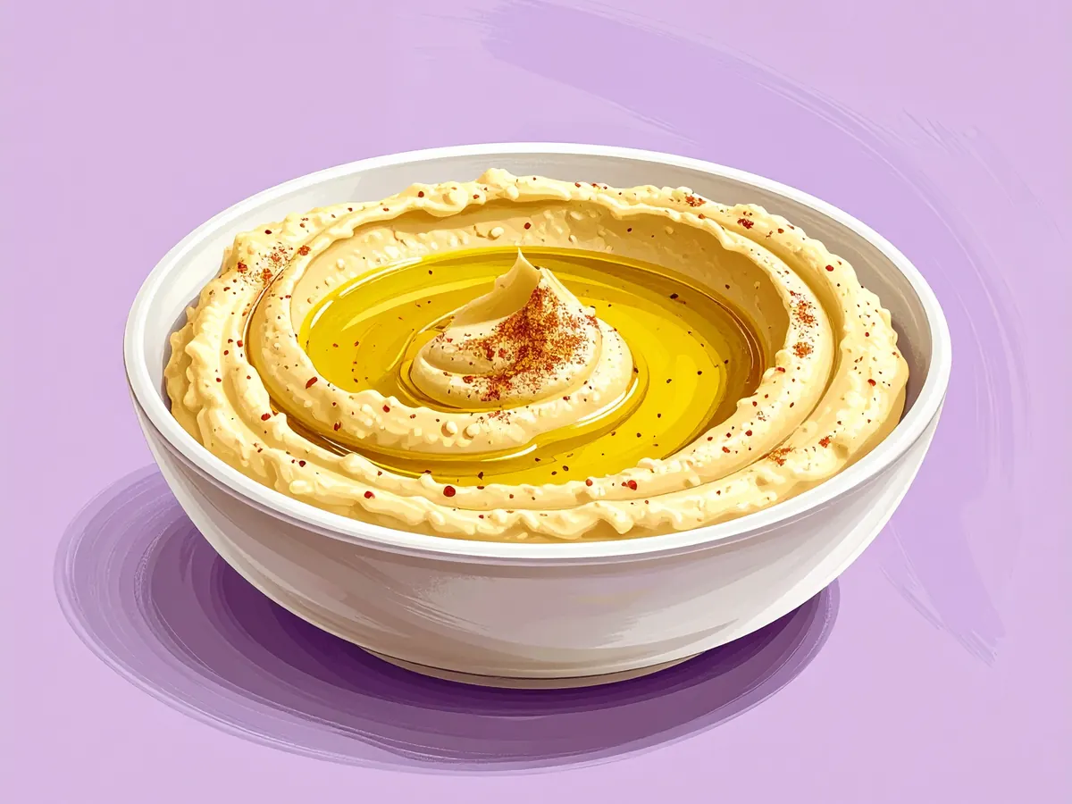 Symbolbild: Hummus (Kichererbsenpüree mit Tahini)